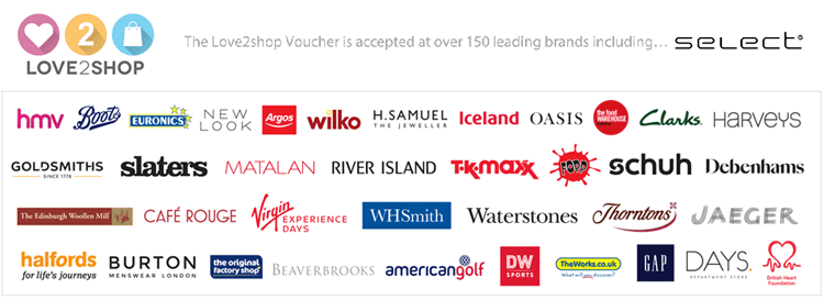 Select Gift Vouchers Powered By Love2shop
